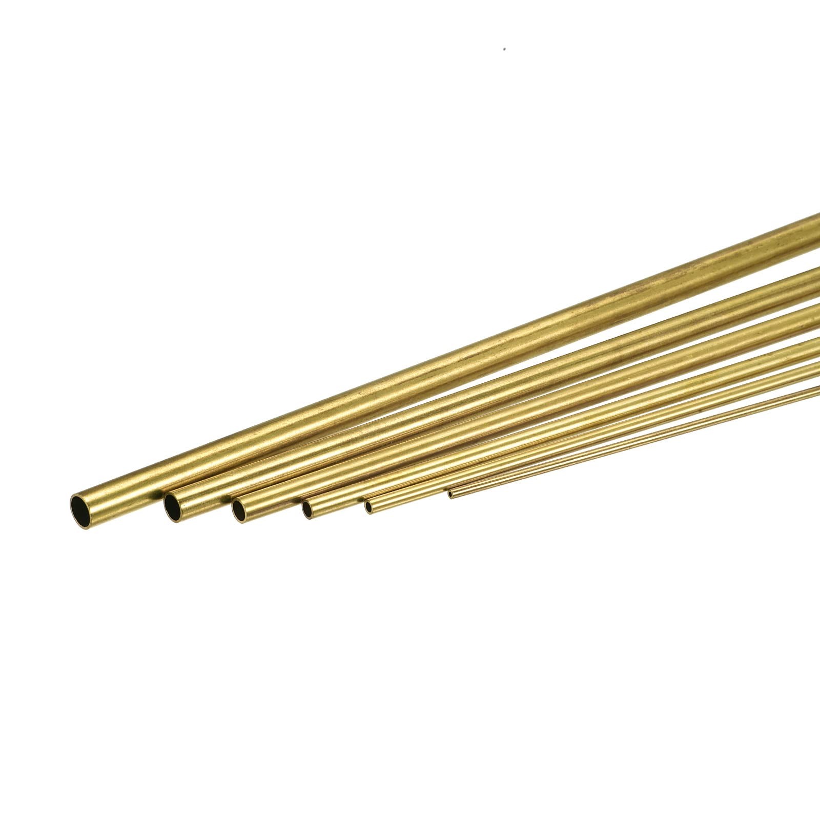 uxcell Brass Tube, 2mm 3mm 4mm 5mm 6mm 7mm OD x 0.5mm Wall 200mm,