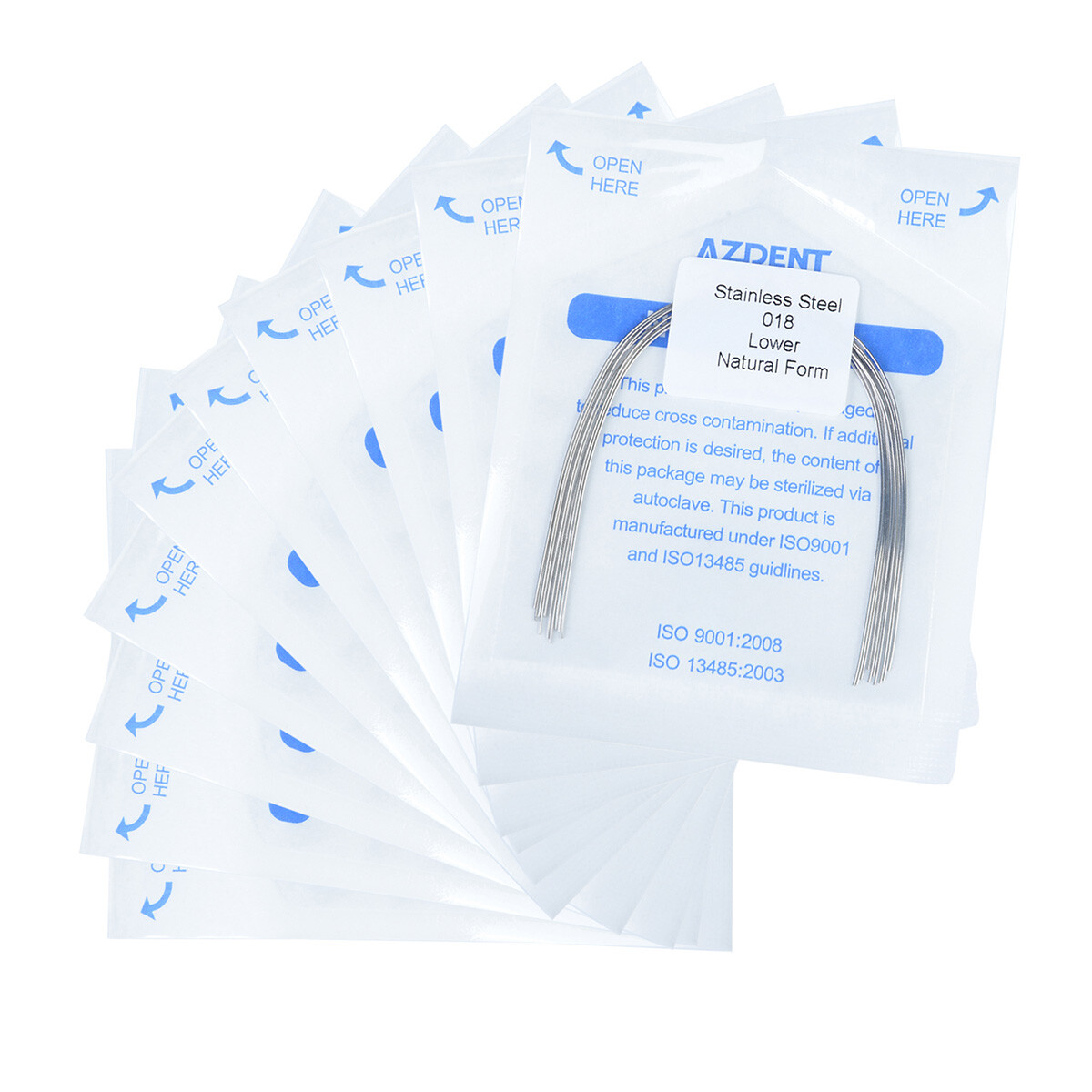 Dental Orthodontic Natural Form Arch Wires Stainless Steel Round 10PCS/Pack HOT
