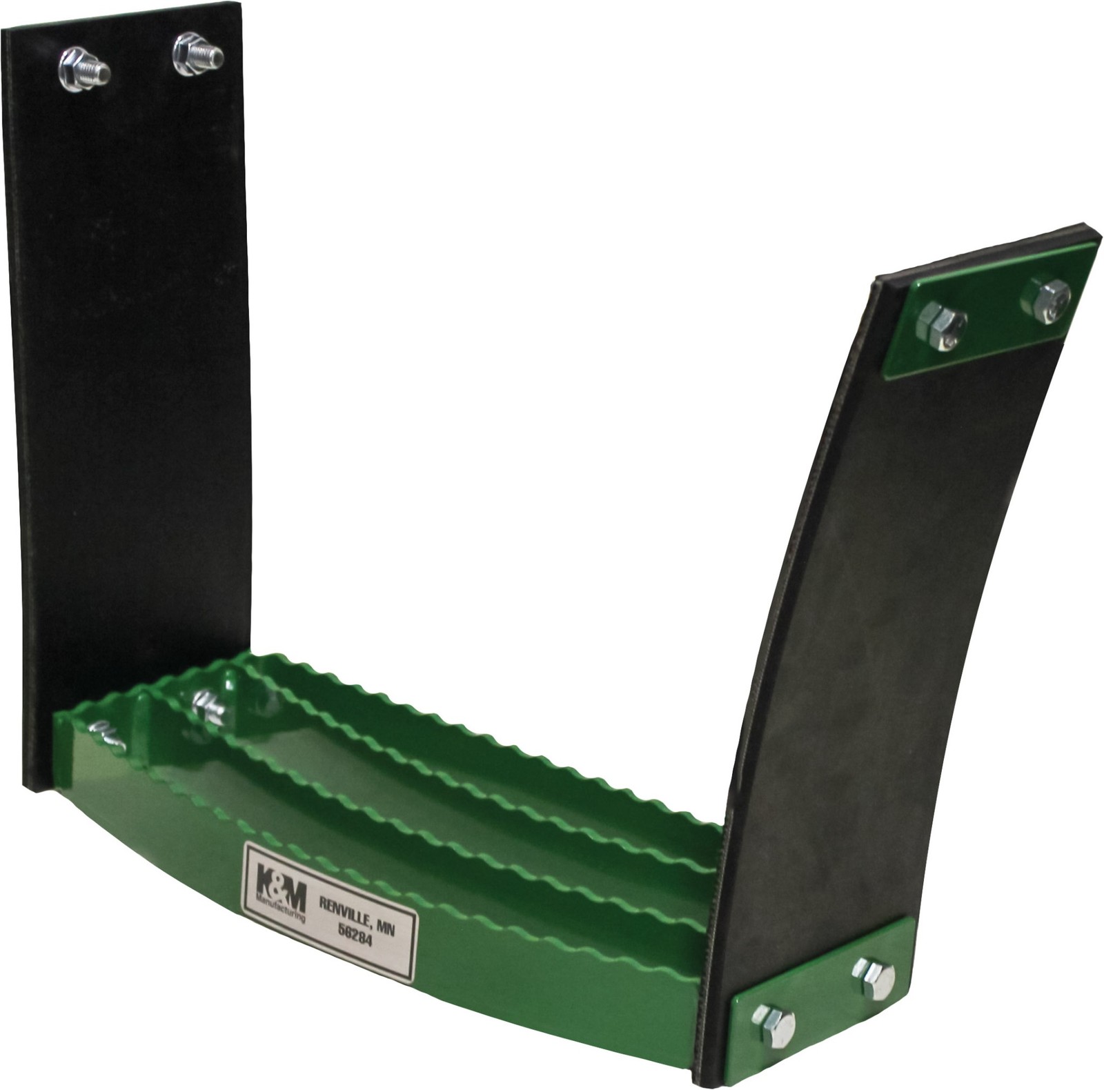 KM Universal Bolt-On Flex Step – Green flexible step for tractors