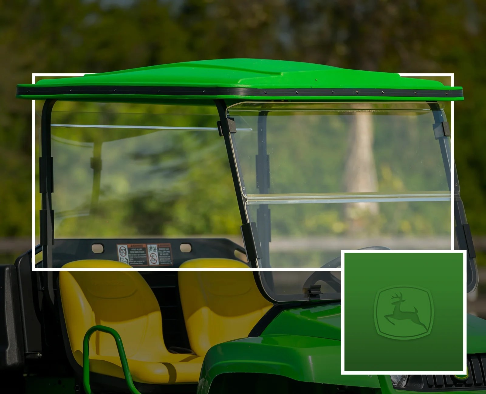 JG21G CoolTops 42.5″ x 50″ Canopy with Frame for John Deere TE TS TX 4×2 Gator