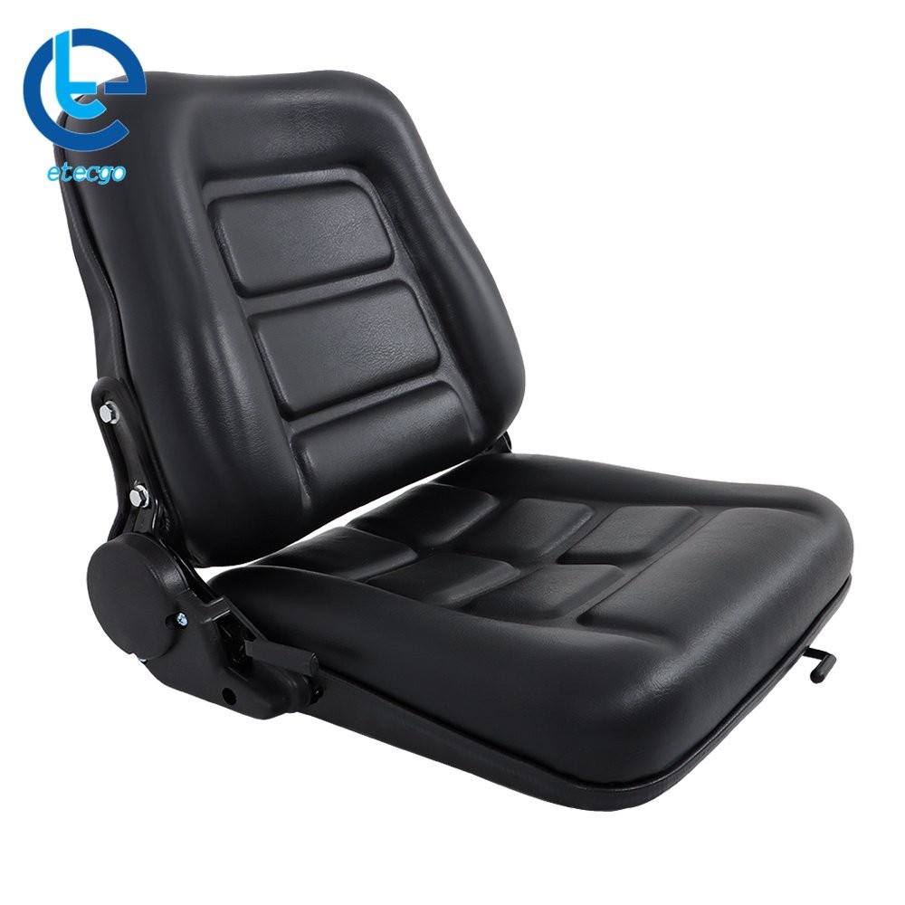 Forklift Tractor Seat Durable Adjustable Backrest Slide PVC Leather Suspension
