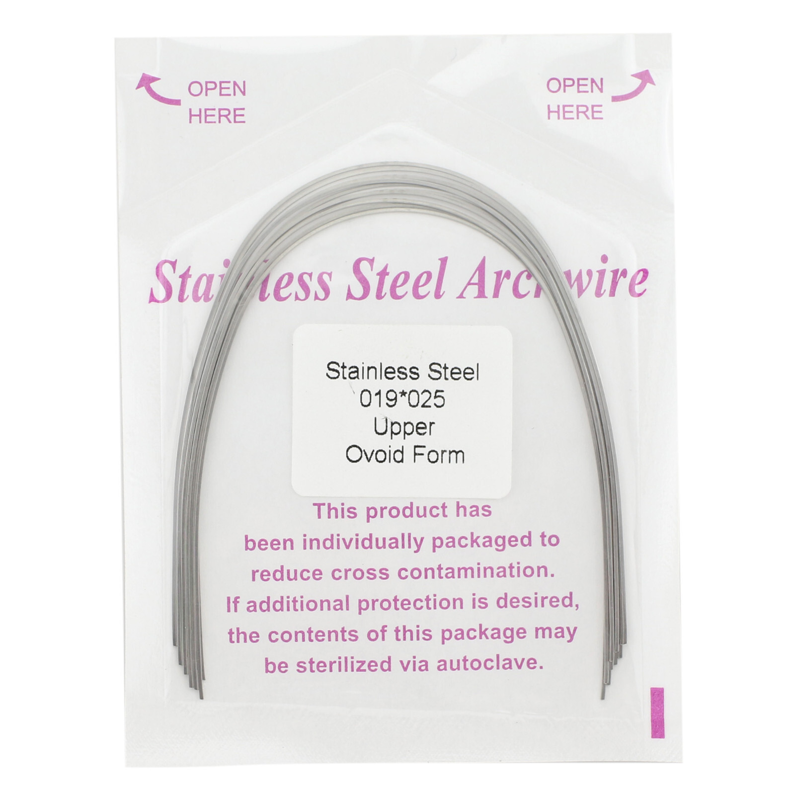 100pcs Dental Ortho Arch Wire Natural Niti Stainless S Round Rectangular Ovoid