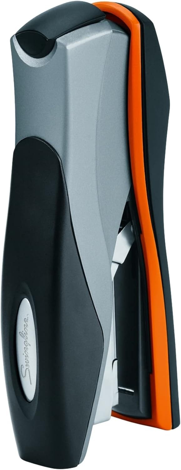 Black/Silver Desktop Stapler, 40 Sheet Capacity, Low Effort