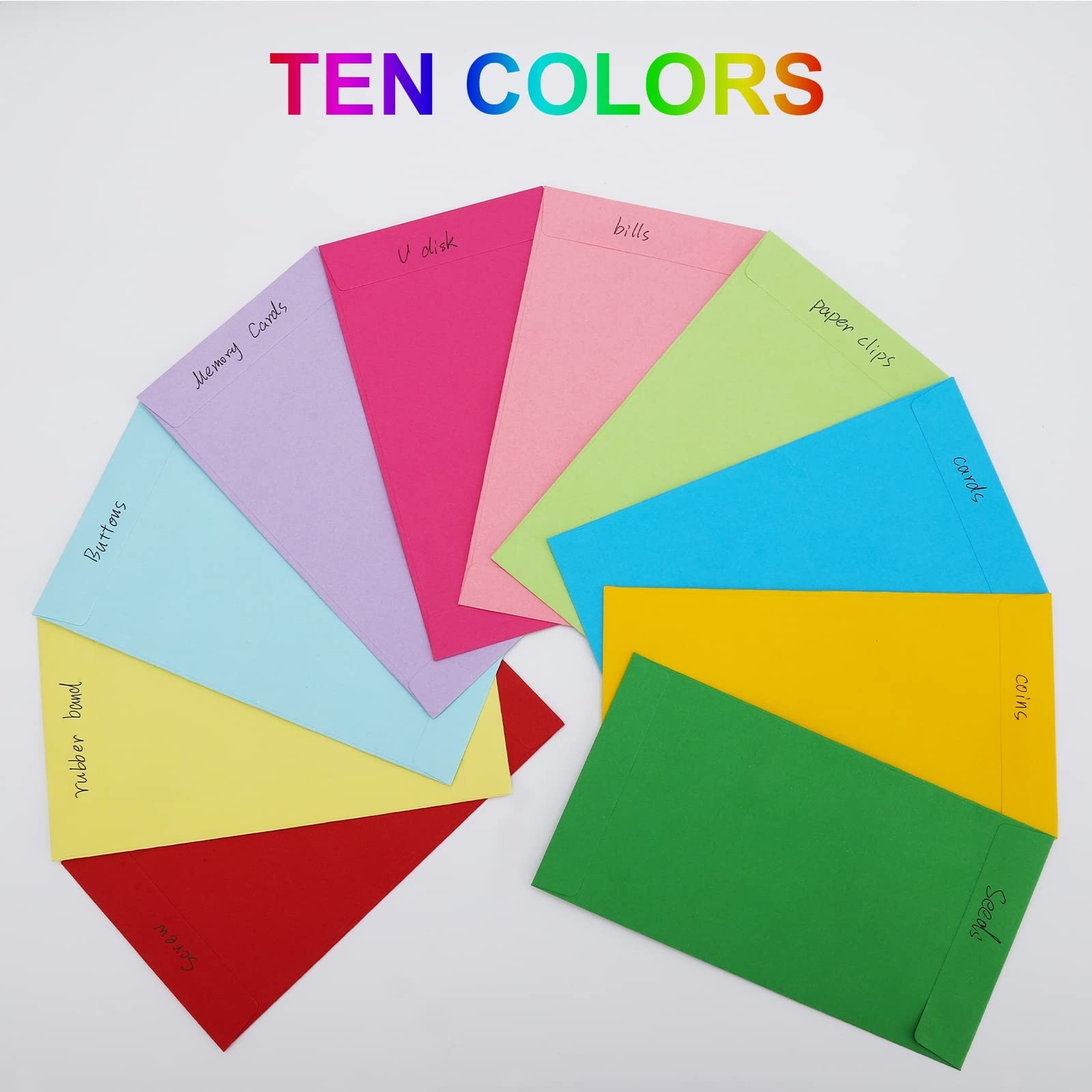 200 Pack Colorful Cash Envelopes 6.7×3.5 Fit for Envelope Money Saving Challe…