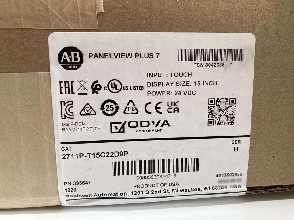 2711P-T15C22D9P Allen-Bradley PanelView Plus 7 Terminal In Box 2711PT15C22D9P