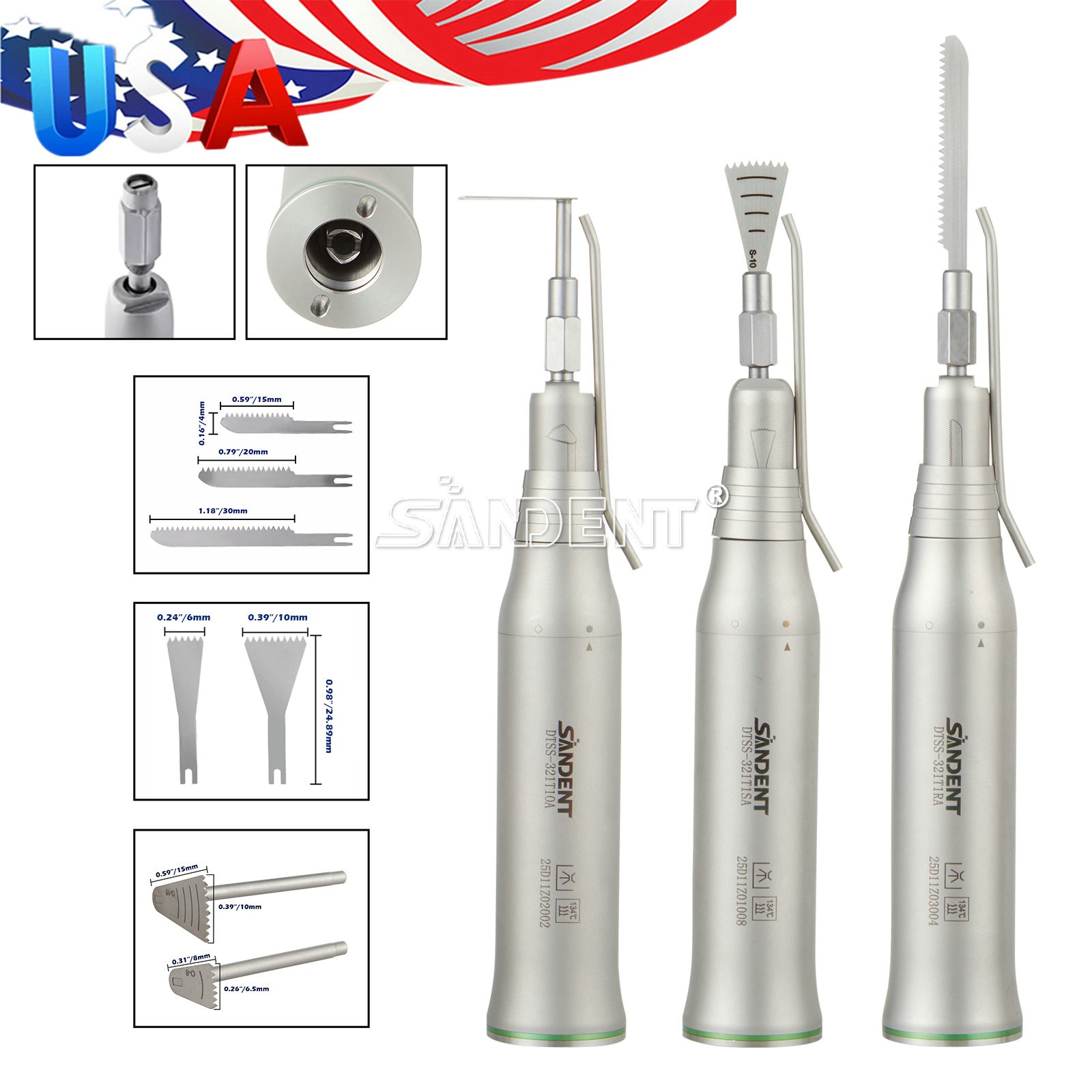 SANDENT Dental Micro Saw Surgical Handpiece Reciprocating Bone Cutting Fit NSK