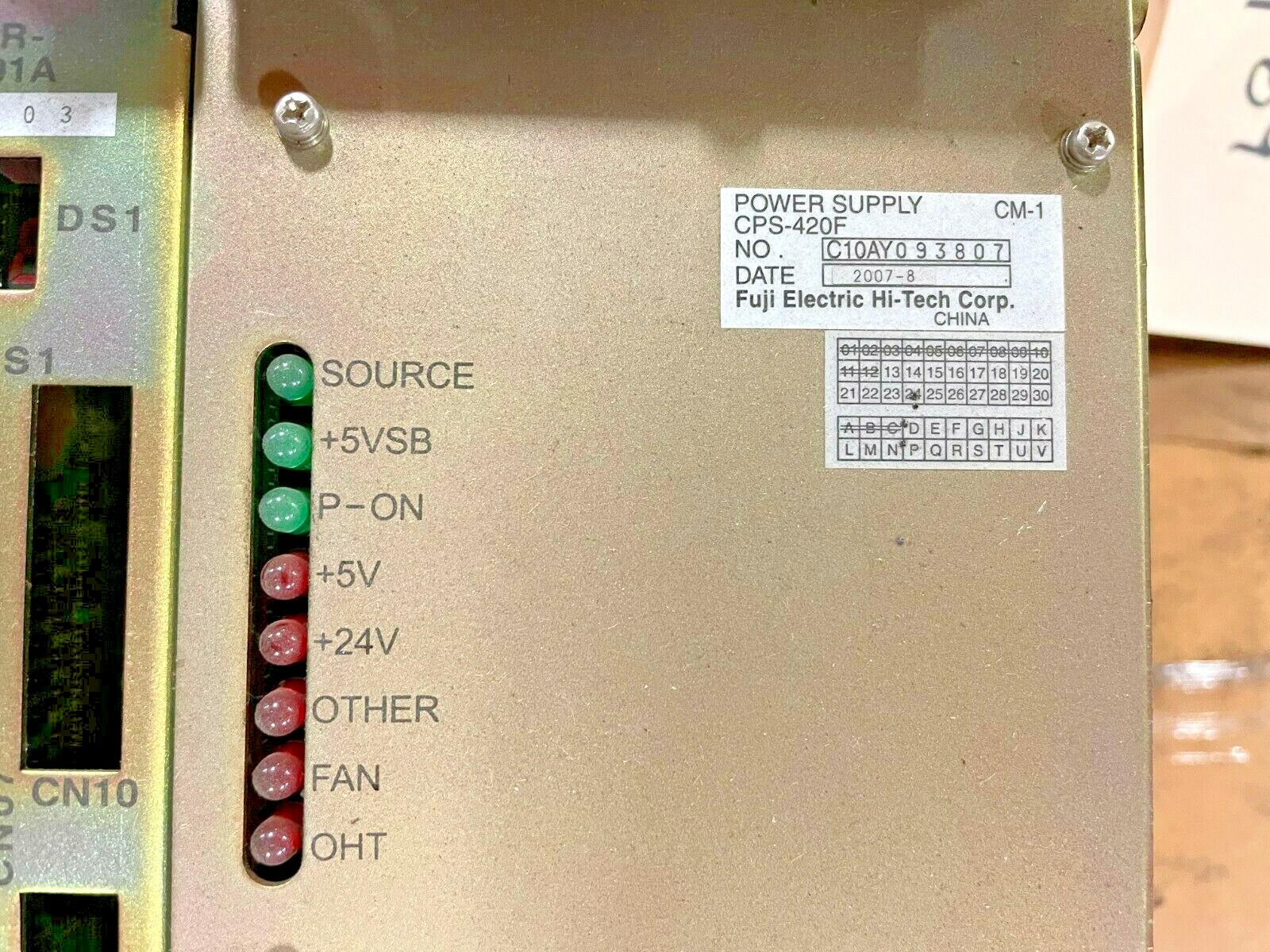 Yaskawa JZNC-NRK01-1 Rack with CPS-420F SGDR-AXA01A JZNC-NIF01B-1 Modules