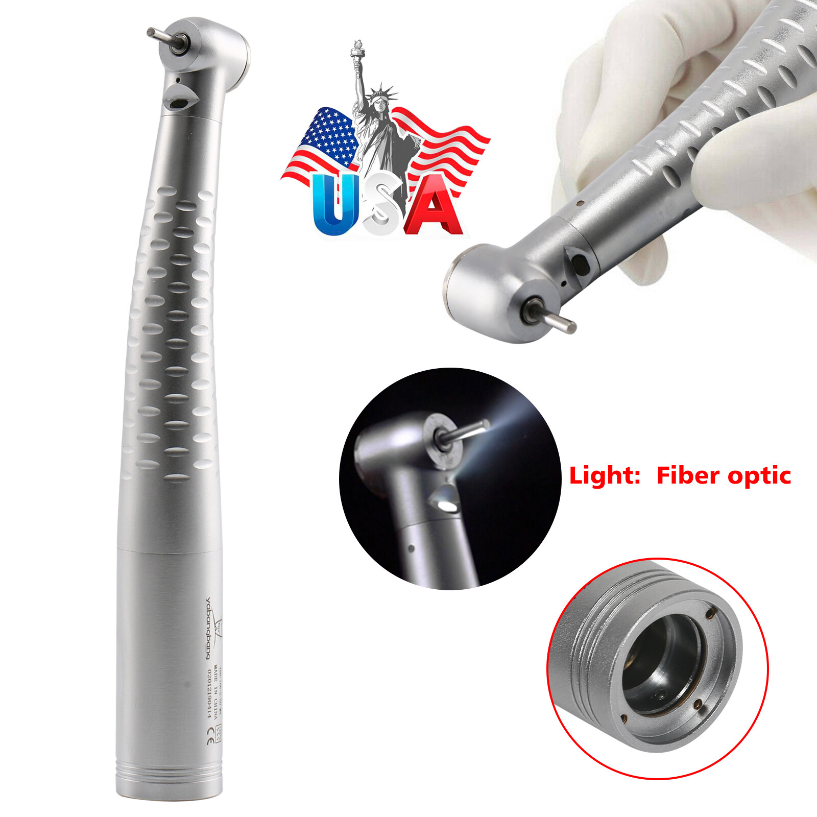 Dental Fiber Optic High Speed Handpiece Standard Head fit Kavo LED Coupler 6H/4H