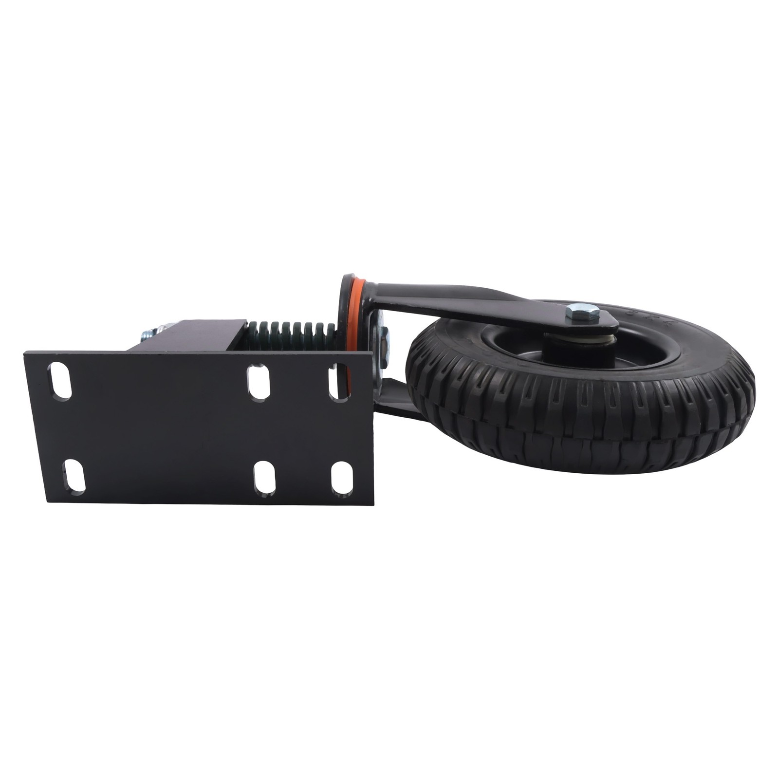 2 Pcs Gate Casters 8″ Heavy Duty (Straight/U-Bolt) Spring-Loaded 600Lbs Caster