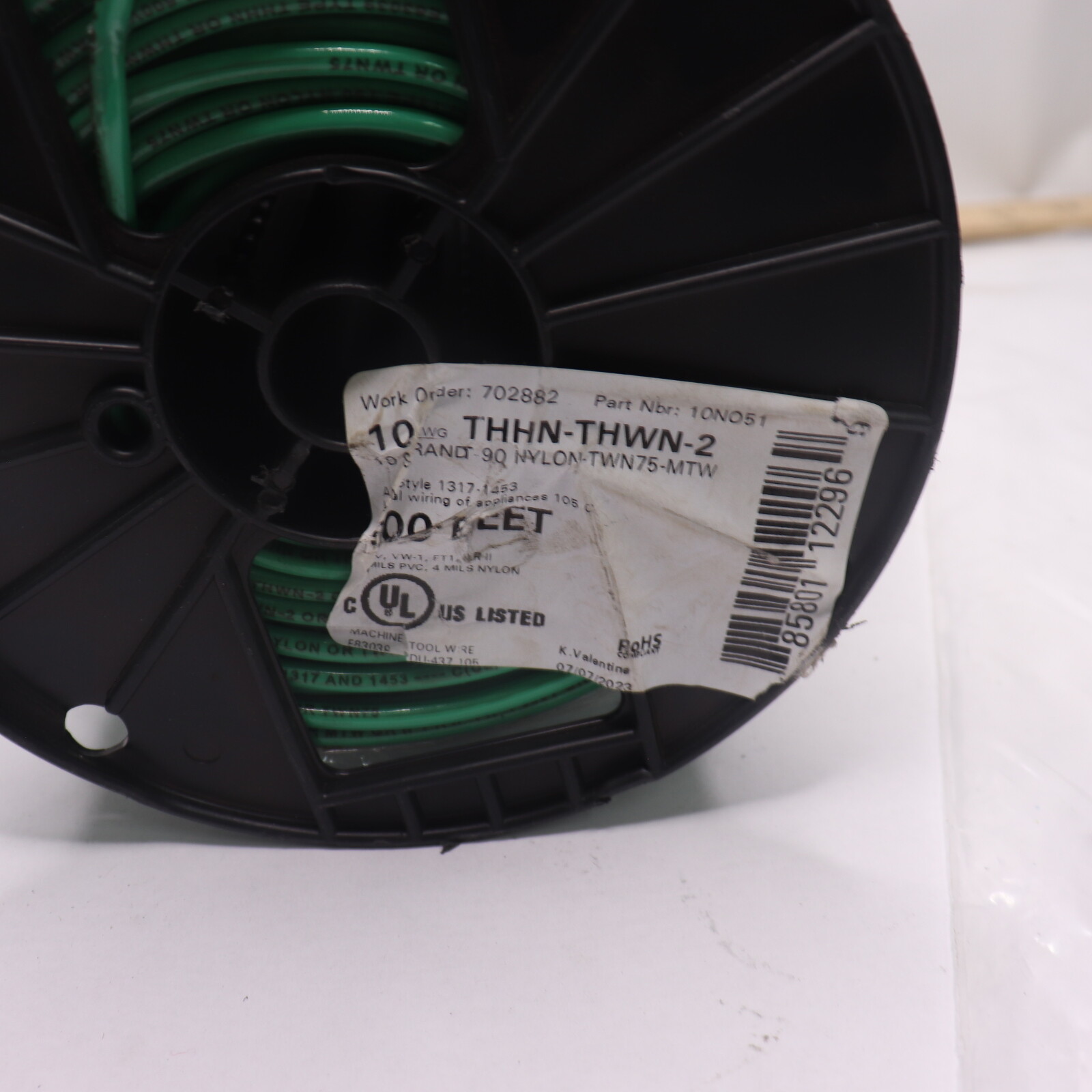 Strand Nylon T-90 10 AWG 19 600V Green 500′ THHN-THWN-2