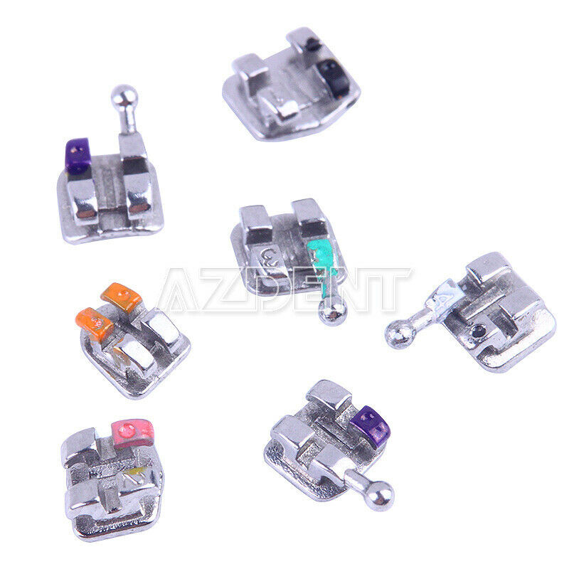 AZDENT Dental Ortho MIM Monoblock Bracket Braces Mini Roth MBT 018/ 022 Hook 345