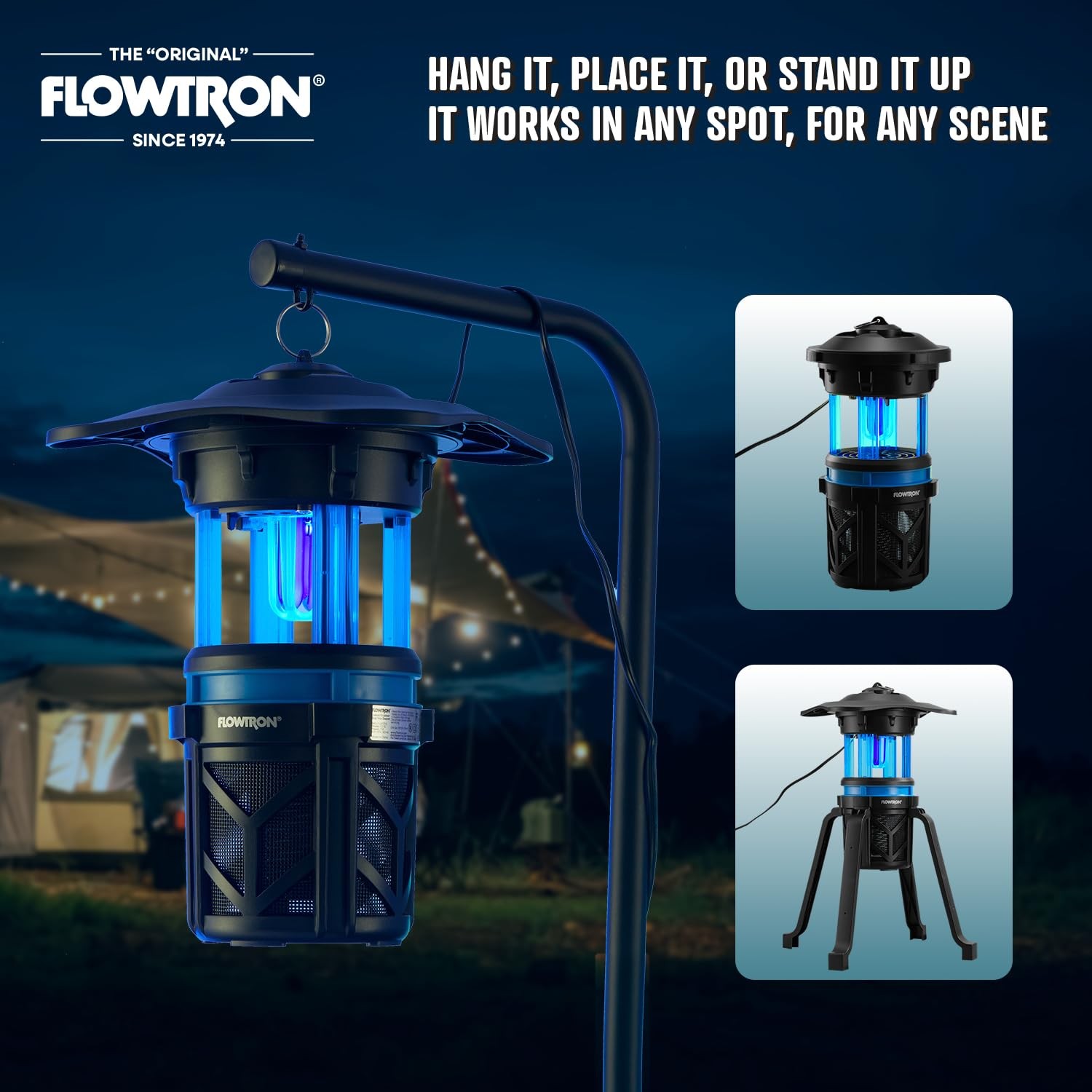 Flowtron Indoor Outdoor Bug Trap Zapper Electric Insect Killer Uv Light Fan 800
