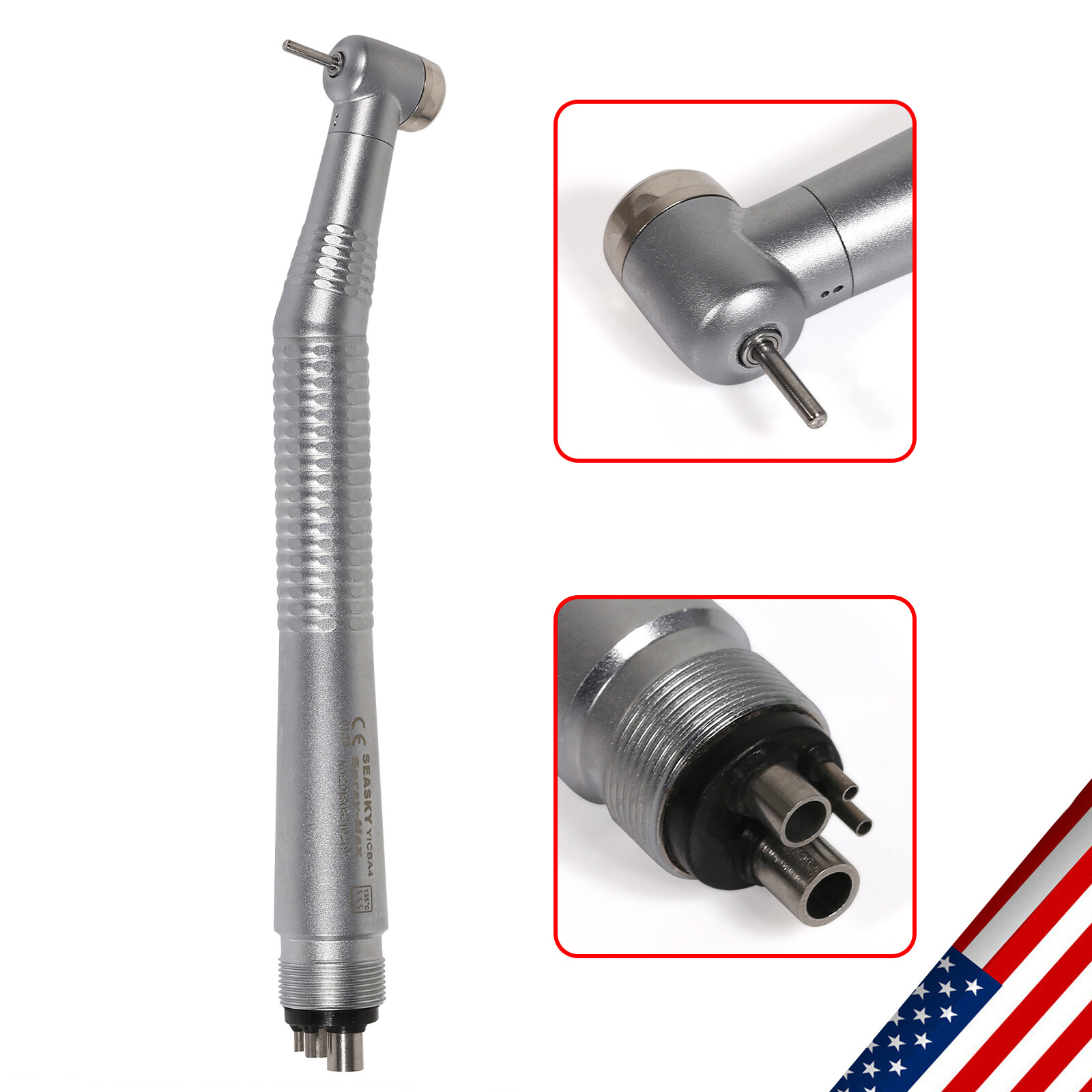 10PCS Dental High Speed Handpiece Push Button Standard 4 hole NSK Style SEASKY