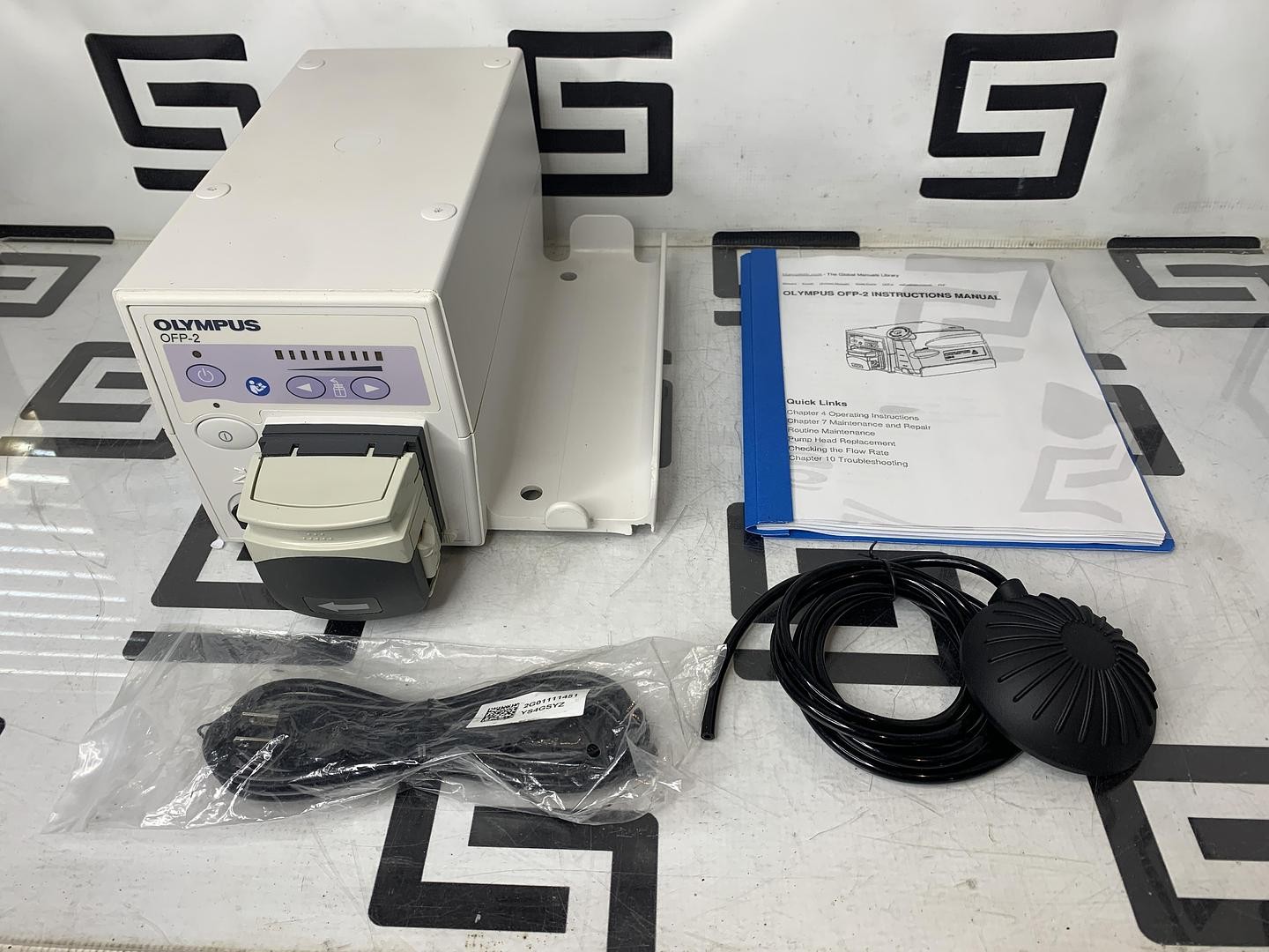 Olympus OFP-2 Endoscopic Flushing Pump Irrigation W/ Footswitch & Manual TESTED