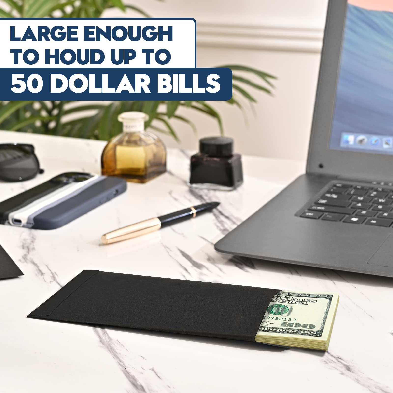 200 Pack Cash Envelopes for Budgeting, 6.7 x 3.5 Inch | Large Pack of Self-Ad…
