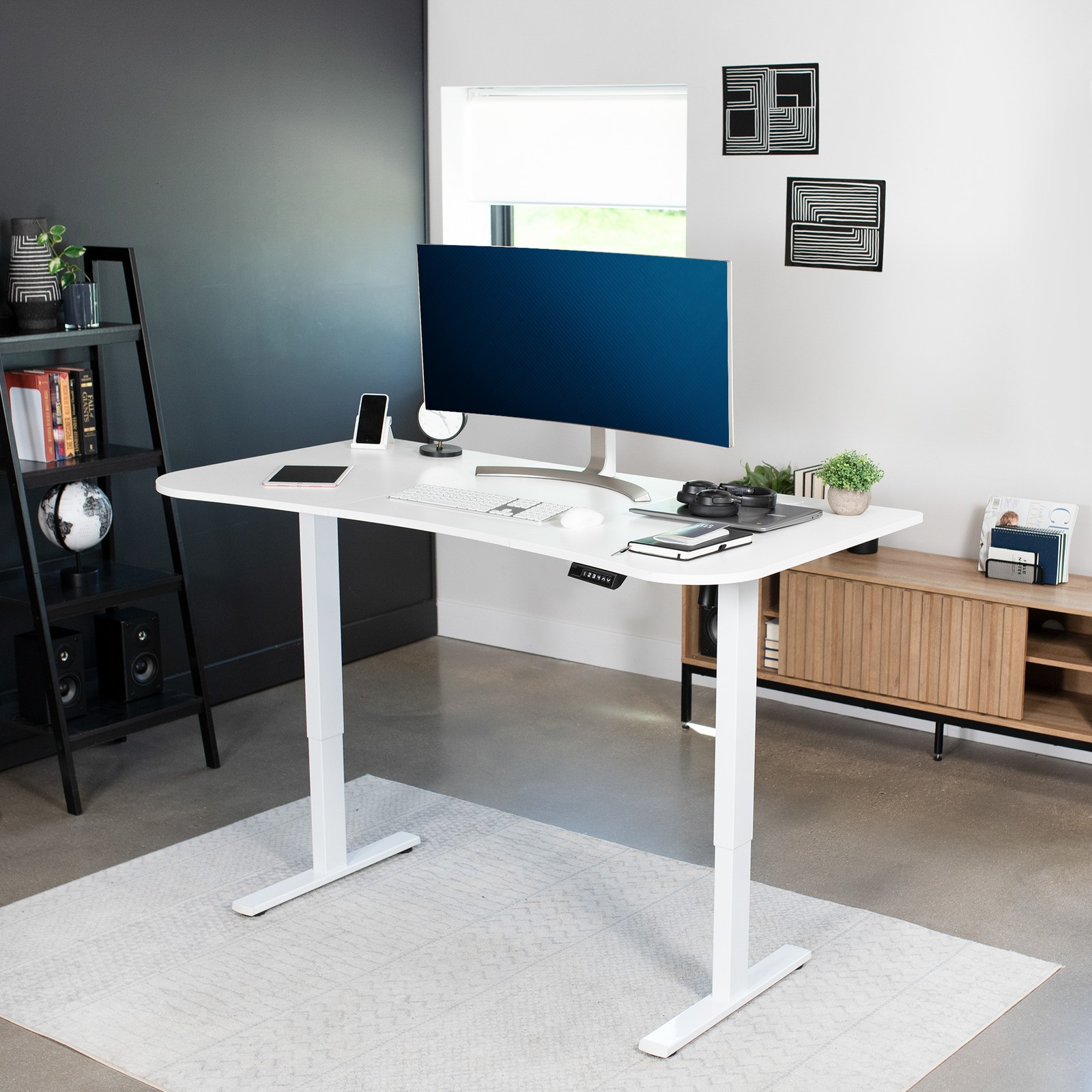 VIVO White 63″ x 32″ Table Top for Adjustable Standing Desk Frames