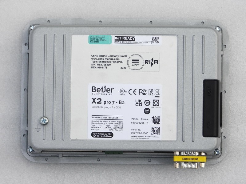 NOS BEIJER ELE MODEL X2 PRO7-B2 OEM HMI TOUCH ENGINE ROOM PANEL 630003205 REV.5