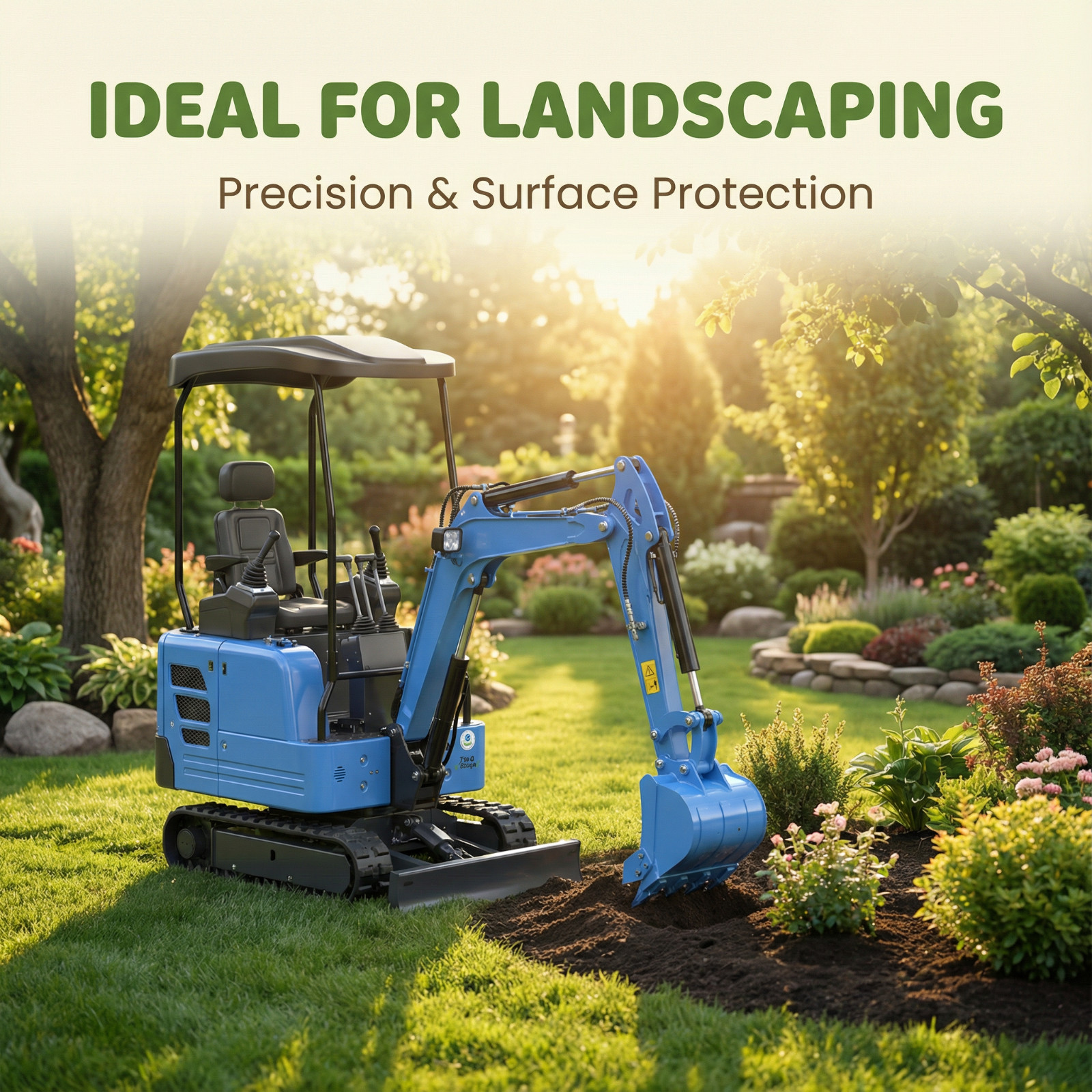 4,000 lbs Mini Excavator | KUBOTA Diesel Engine | Hydraulic Thumb，Compact Digger