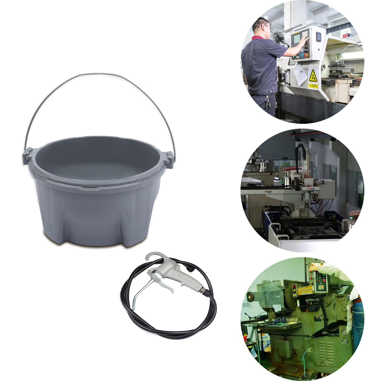 Handheld Oiler Bucket Oil Gun Kit Lubricator of Pipe Threader Threading Machine