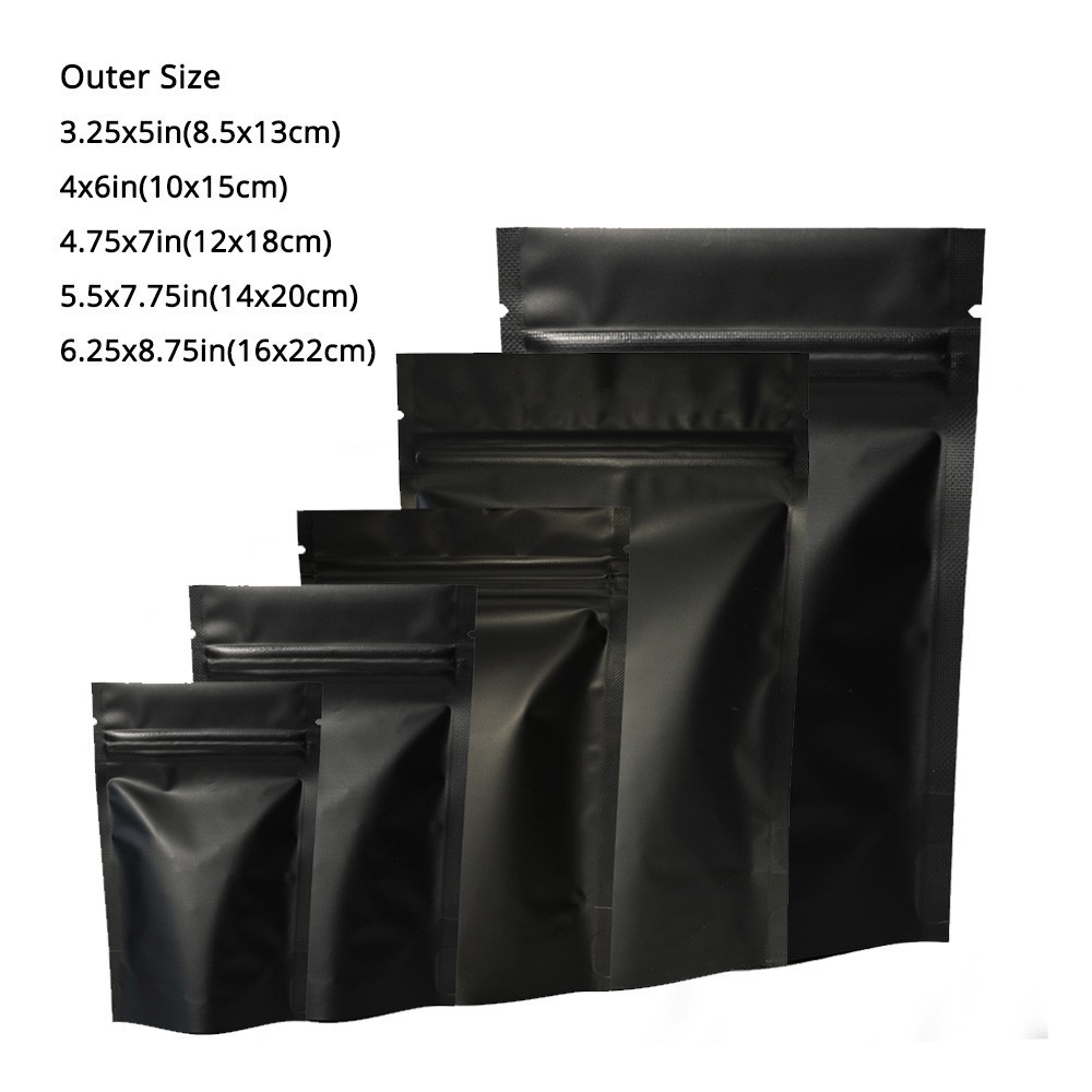 Multi-Color & Sizes Matte Two Sided High Quality Foil Stand up Zip Lock Bag M