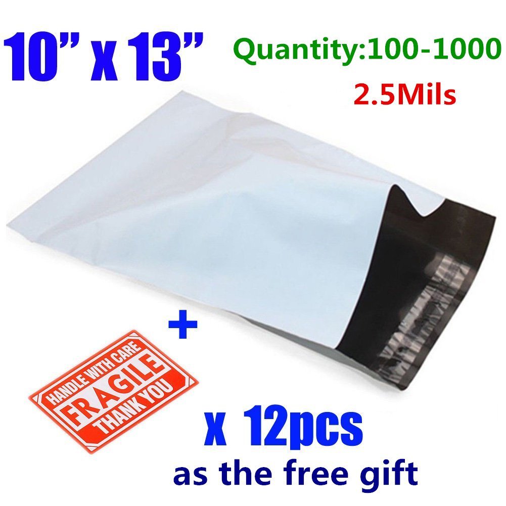 100-1000 10×13 Poly Mailers Shipping Envelopes Self Sealing Plastic Mailing Bags