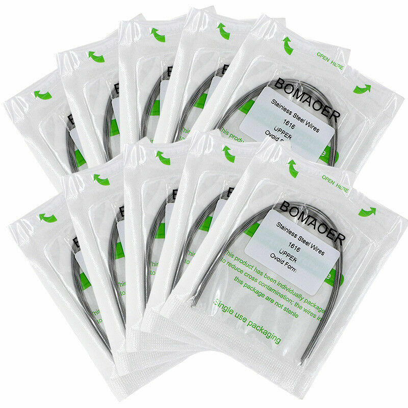 10×Dental Orthodontic Stainless Steel Rectangular Arch Wires 16×16 Upper bomaoer