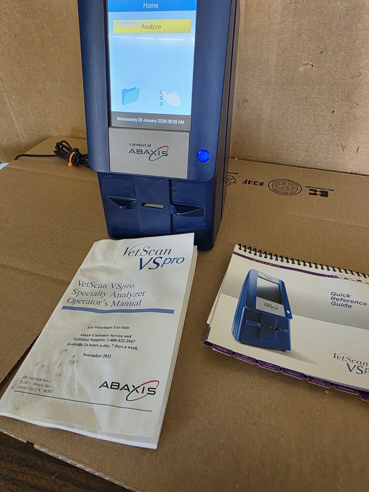 ABAXIS ZOETIS VSPRO VETERINARY COAGULATION BLOOD ANALYZER PT APTT FIBRINOGEN