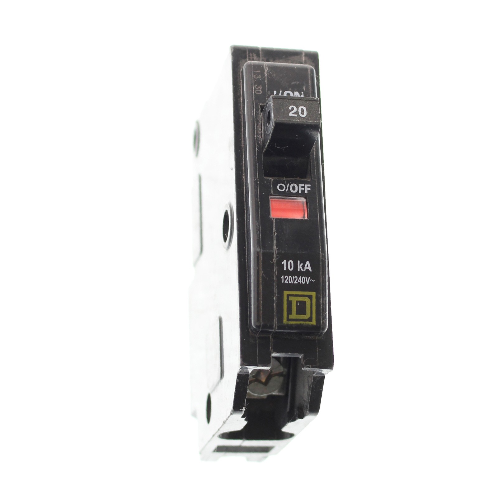 SQAURE D QOB120 BOLT-ON QOB TYPE CIRCUIT BREAKER, 120/240-VOLT, 1-POLE, 20-AMP