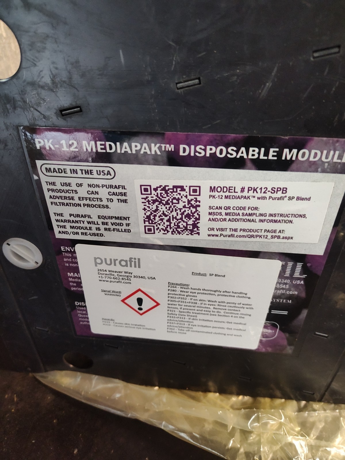 2 New PURAFIL PK12-SPB MEDIAPAK DISPOSABLE MODULES – Box Of 2!