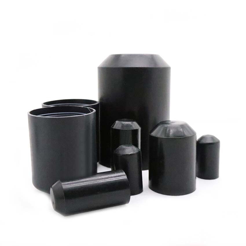 Black/Red/Green Φ8mm-90mm Heat Shrink End Caps Adhesive Glue Lined Cable Sealing