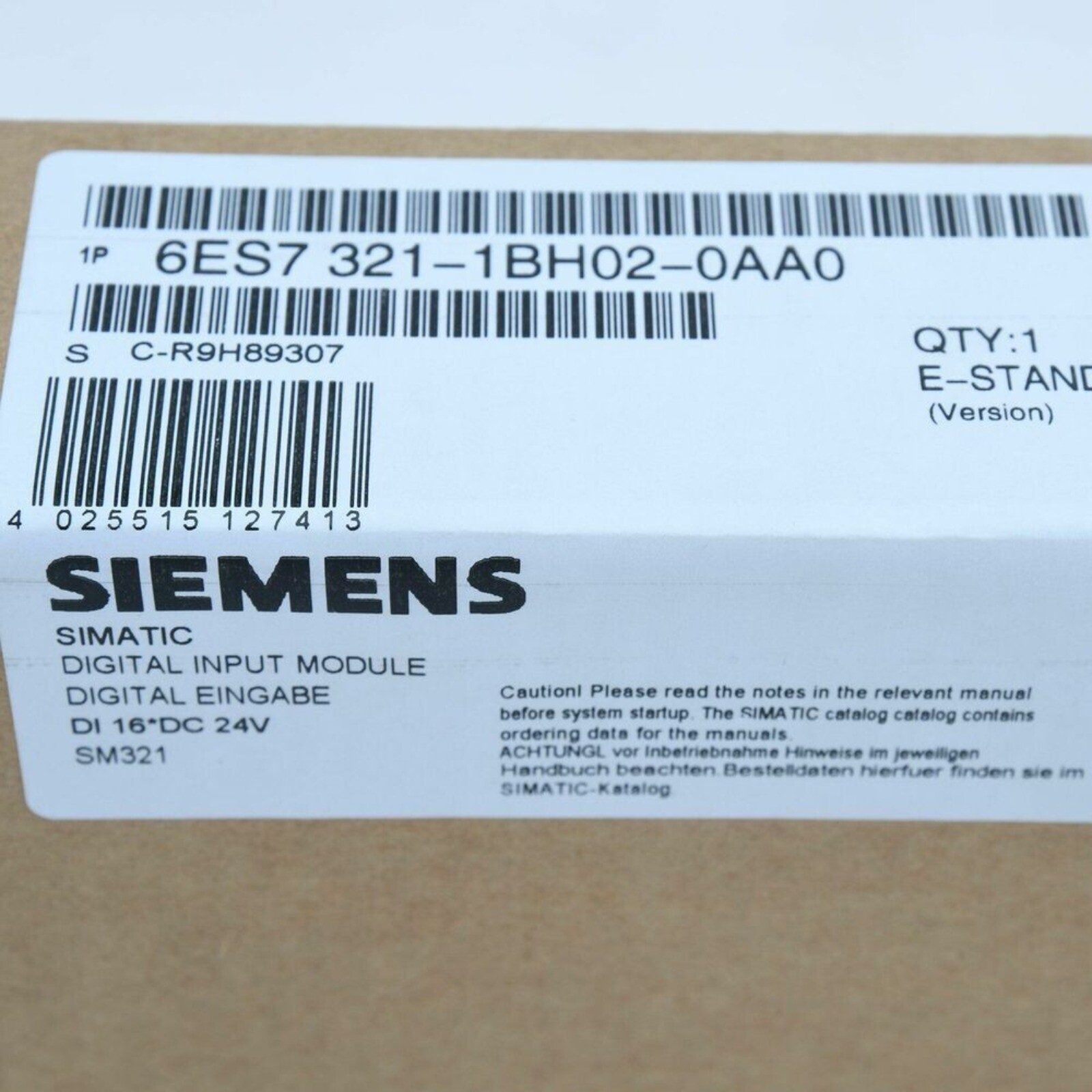 New Siemens PLC module 6ES7321-1BH02-0AA0 6ES73211BH020AA0