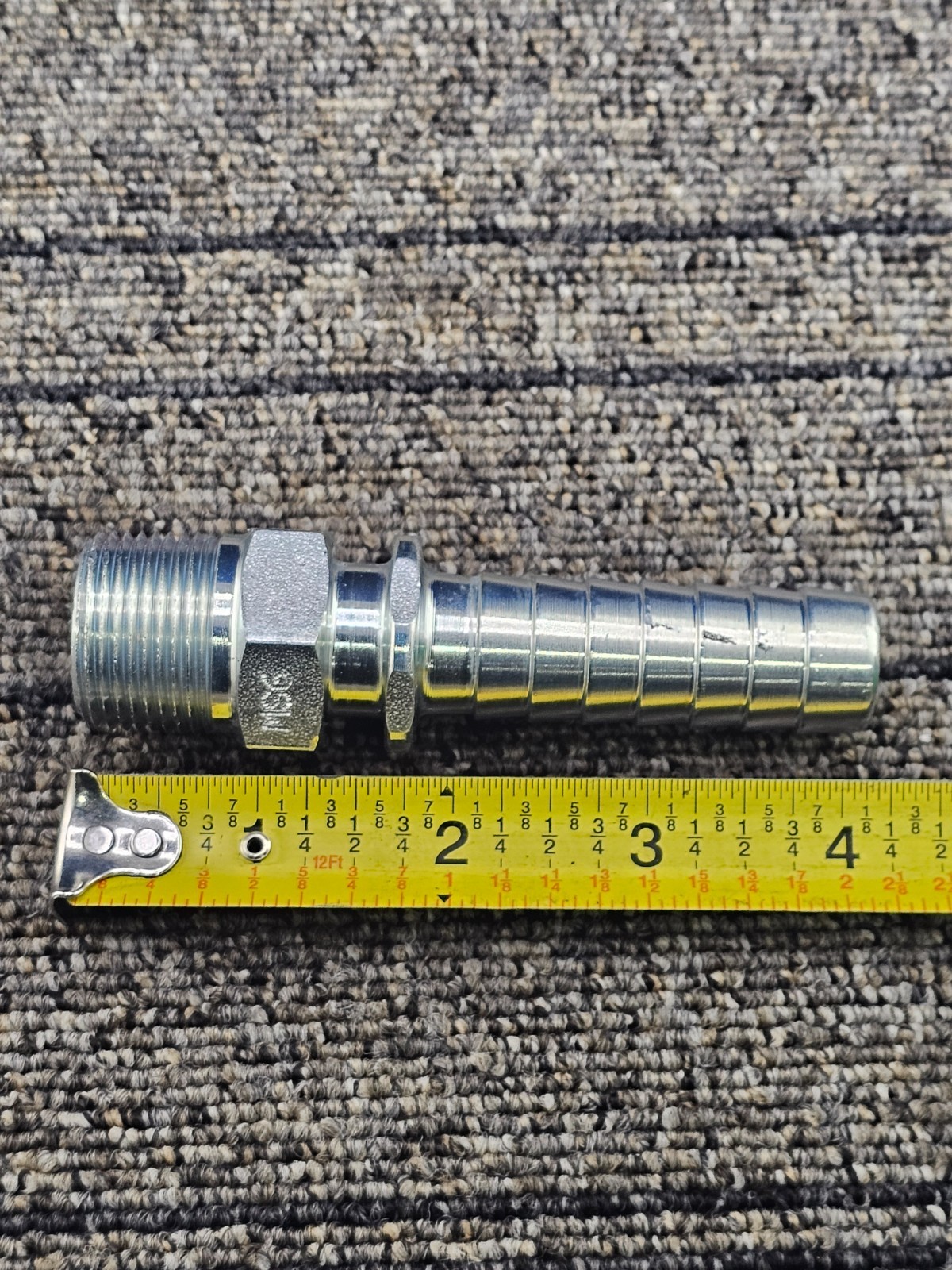 (QTY 2) Dixon MS6 Steel Hose Shank Male Stem Coupling Fitting 4-1/4″ x 1″ x .61″