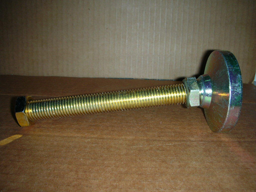 IEC Swivel Leveling Mount 3″ Dia 3/4-10 Stud x 7-5/8 L 7200# Rated Gold-Zinc USA