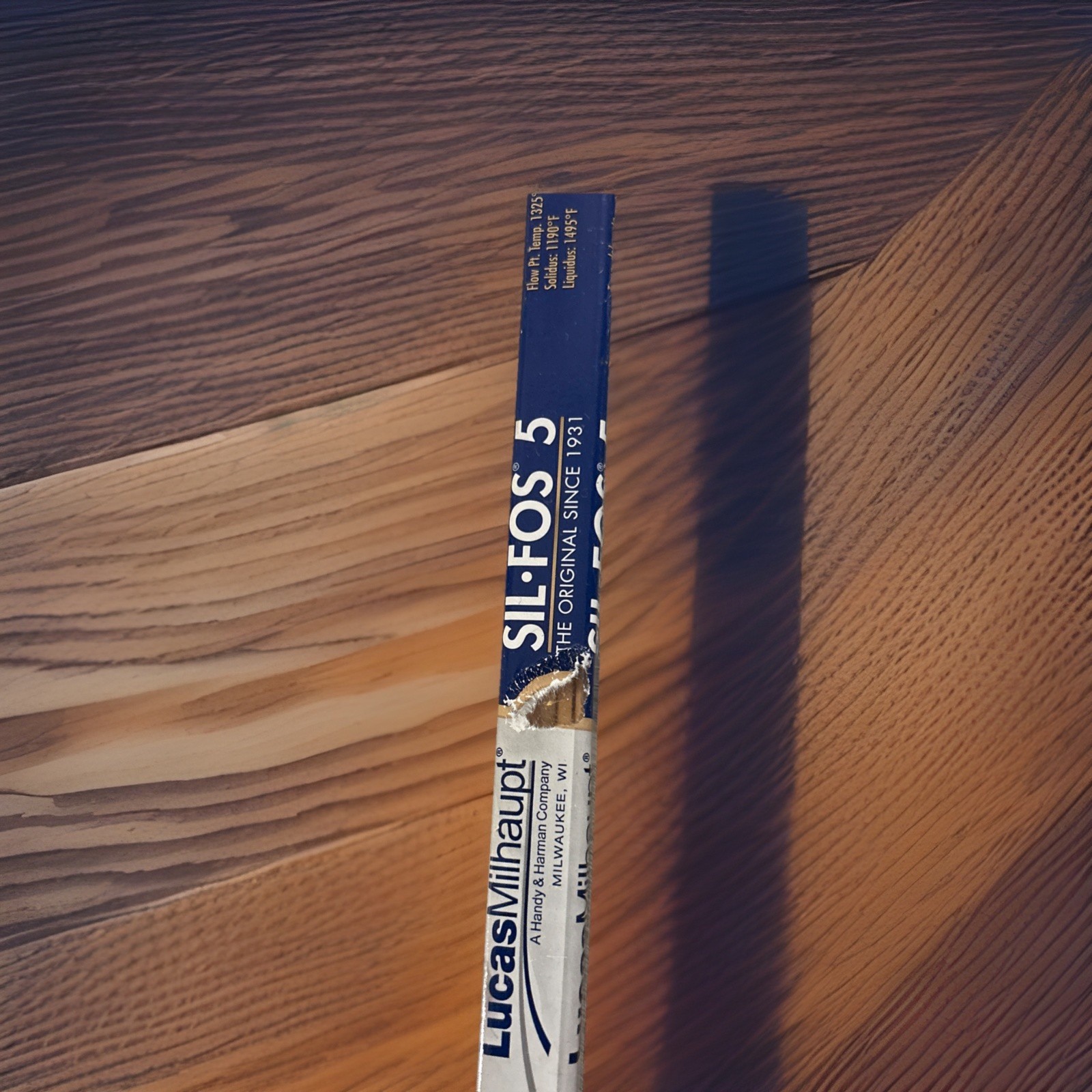 Brazing Rods, Lucas Milhaupt, SIL-FOS 5, 28 Rods, 5% Ag, Flow 1325F, 1 Lb 95060