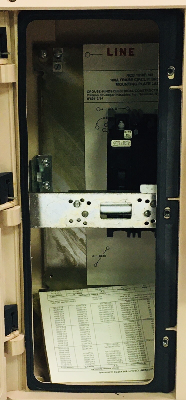 CROUSE HINDS NCB1018F-WT50EB22 50 AMP NCB SERIES CIRCUIT BREAKER ENCLOSURE !NEW!
