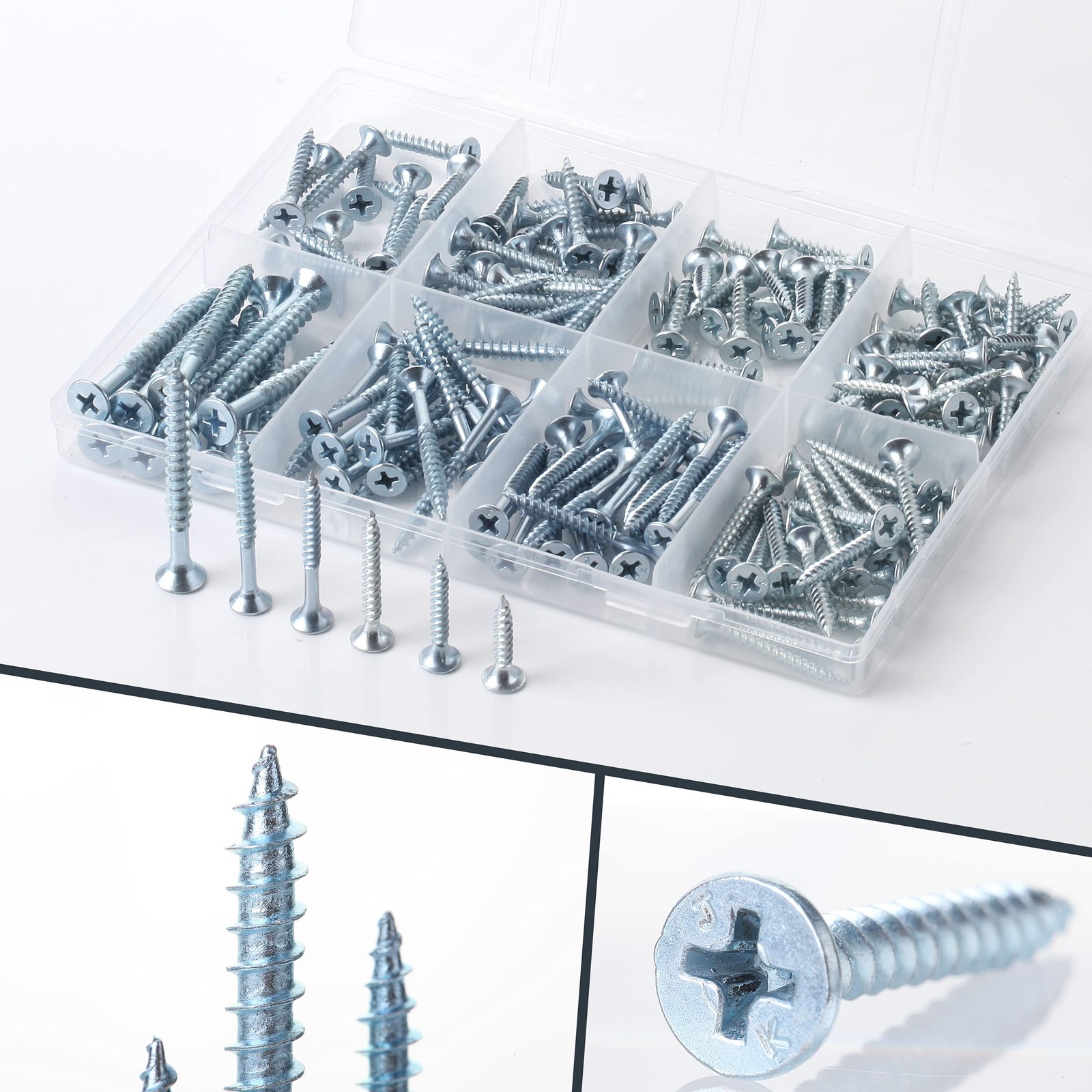 Mr. Pen- Wood Screws Assortment Kit, 152 pcs, Silver, Phillips Tips, Assorted
