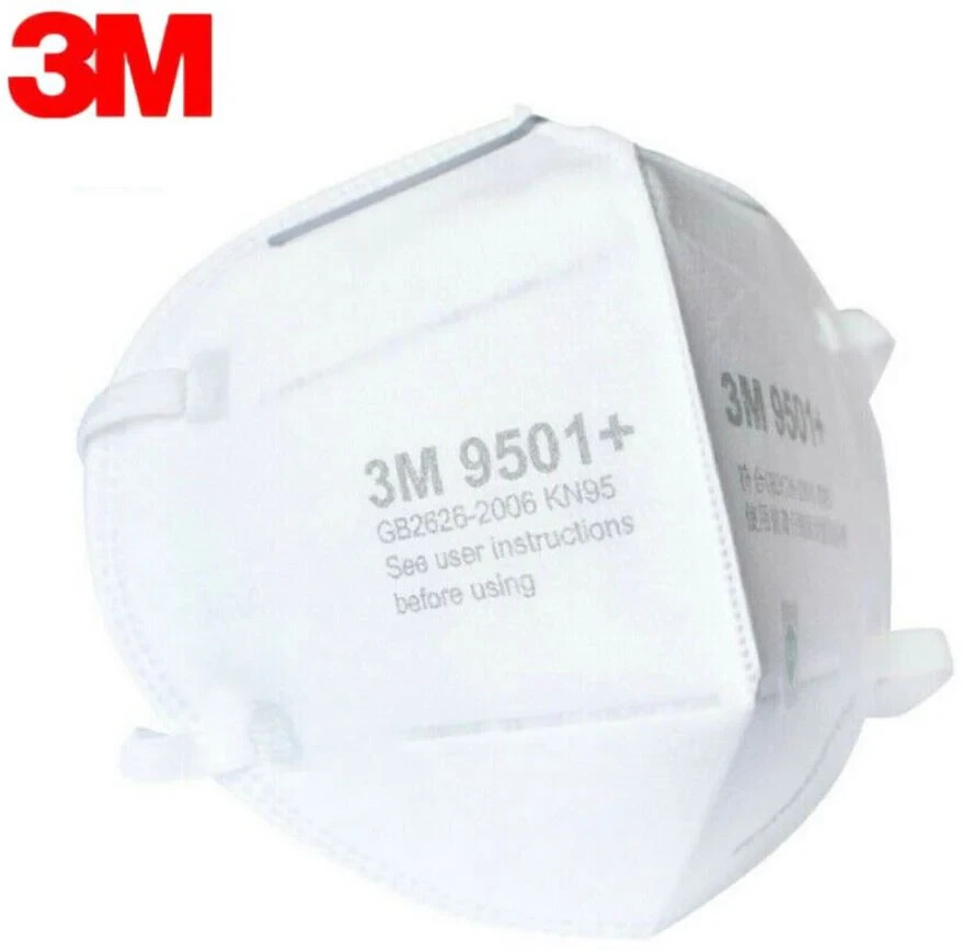 50-Pack 3M 9501+ Face Mask KN95 Particulate Respirator Masks EXP 5/2025 N95 lab
