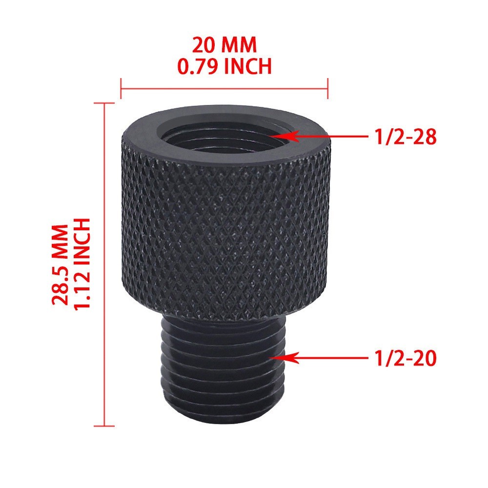 Female 1/2-28 UNEF F To 1/2-20 UNF Male Accessories Threaded Adapter
