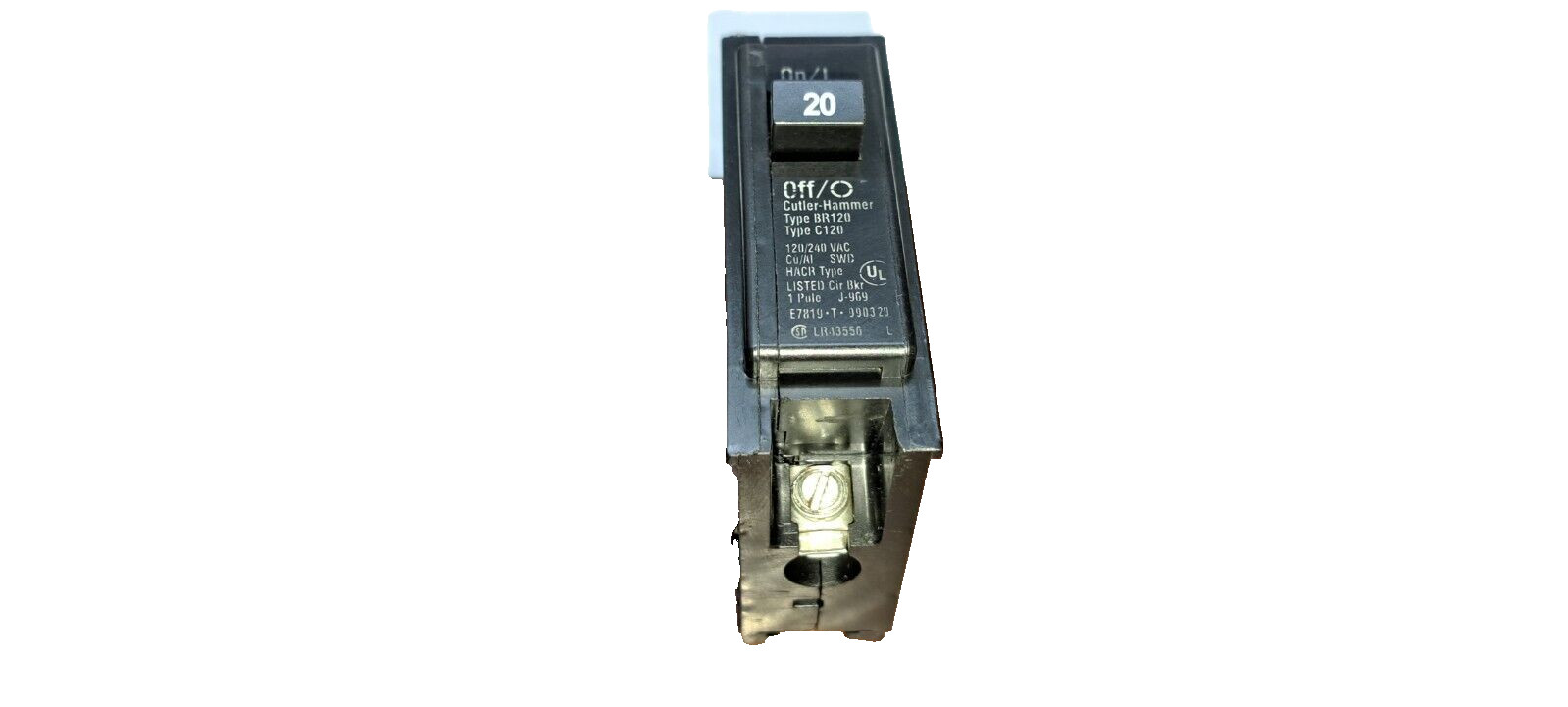 Eaton Cutler Hammer BR120 Circuit Breaker 1 Pole 20 Amp Type C120