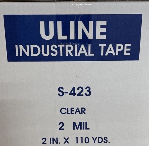 (3) Uline S-423 INDUSTRIAL – 2″ x 110 yard 2mil Strong Clear Shipping Tape NEW