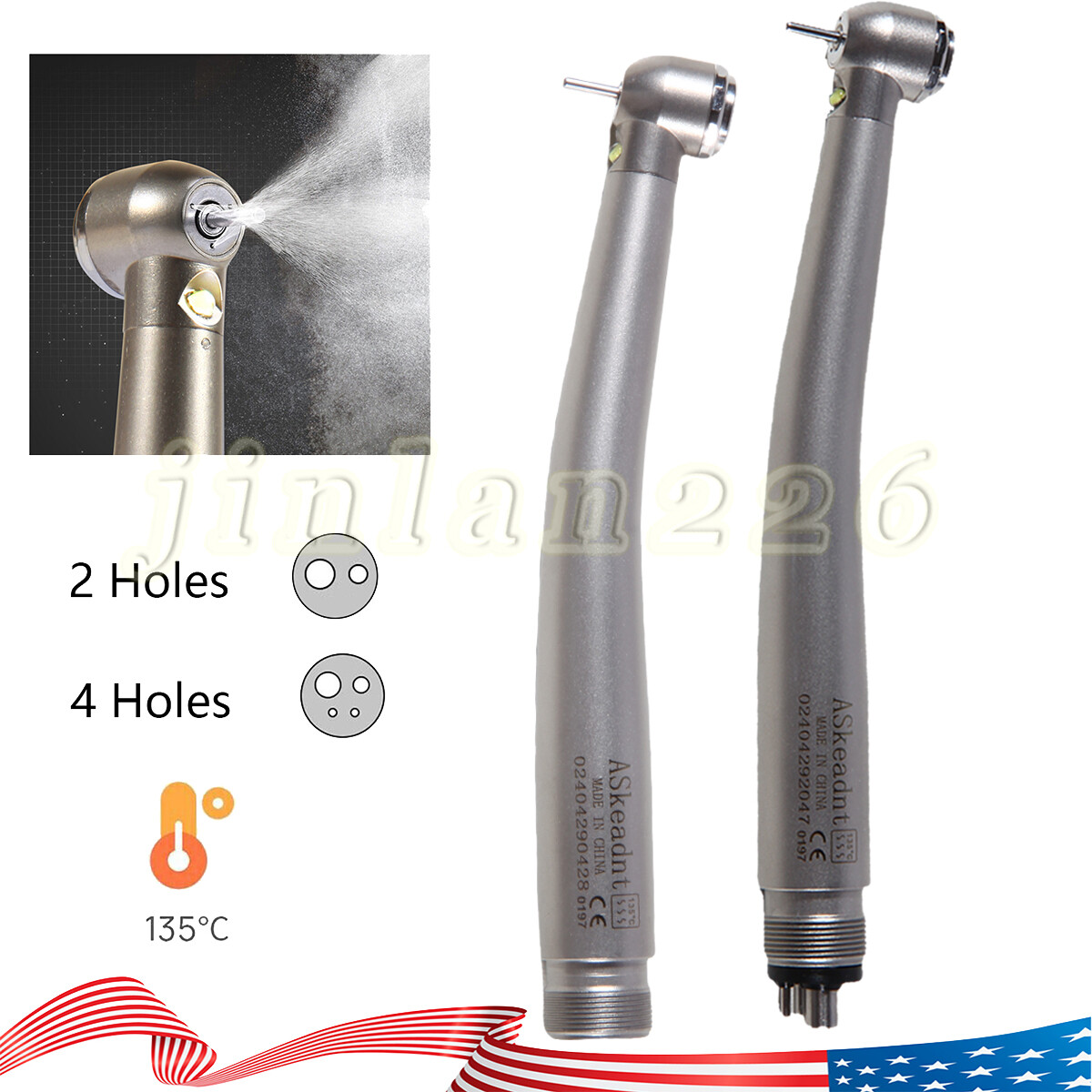 Dental High Speed Handpiece LED Air Turbine 2/4Hole E-generator Triple Spray