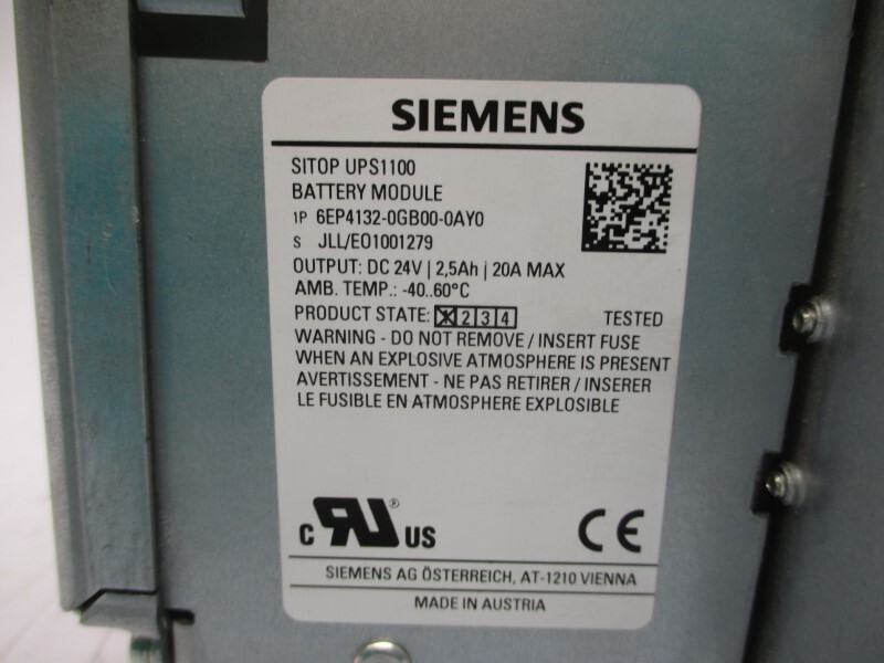SIEMENS 6EP4132-0GB00-0AY0 24VDC 20A (AS PICTURED) NUPI