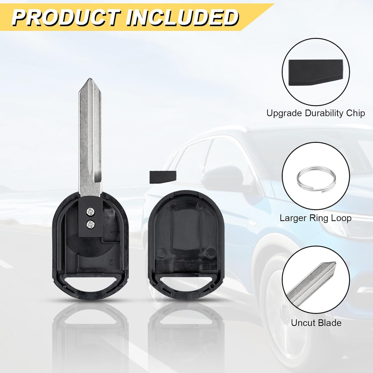 80 BIT Transponder Ignition Car Key Uncut Ford F-Series Escape Explorer Mustang