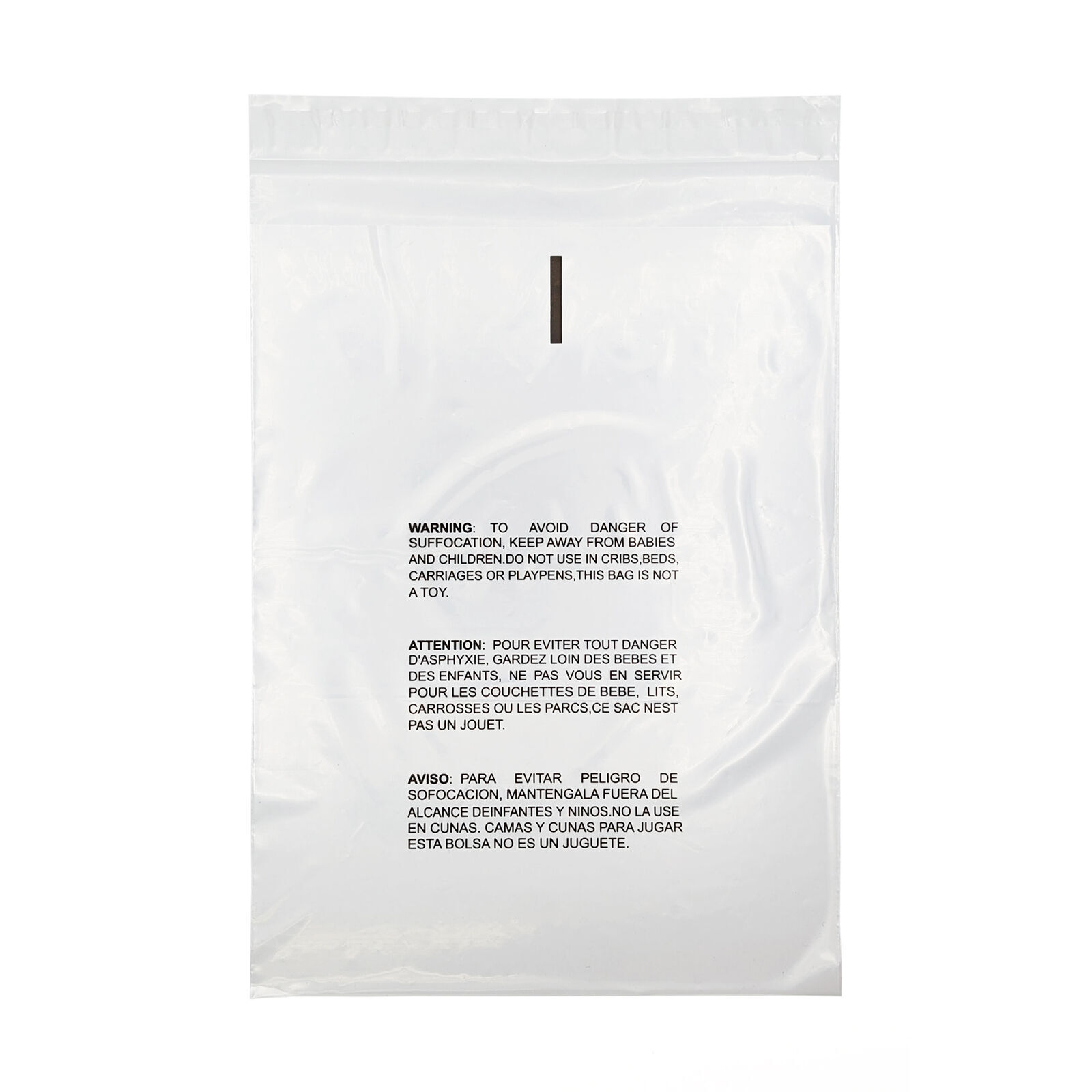 Clear Resealable Poly Bags 5″ x 7″ with Suffocation Warning 1.5 Mil 1000 Pieces