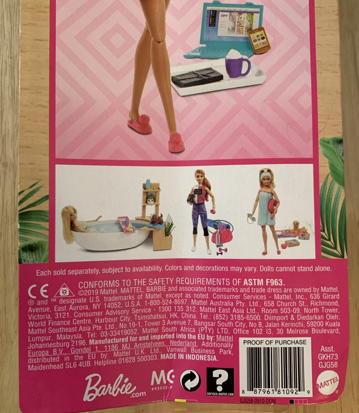 Barbie Relaxation Dream Doll Set – Puppy, Journal, Laptop, Phone & Cocoa Cup NEW