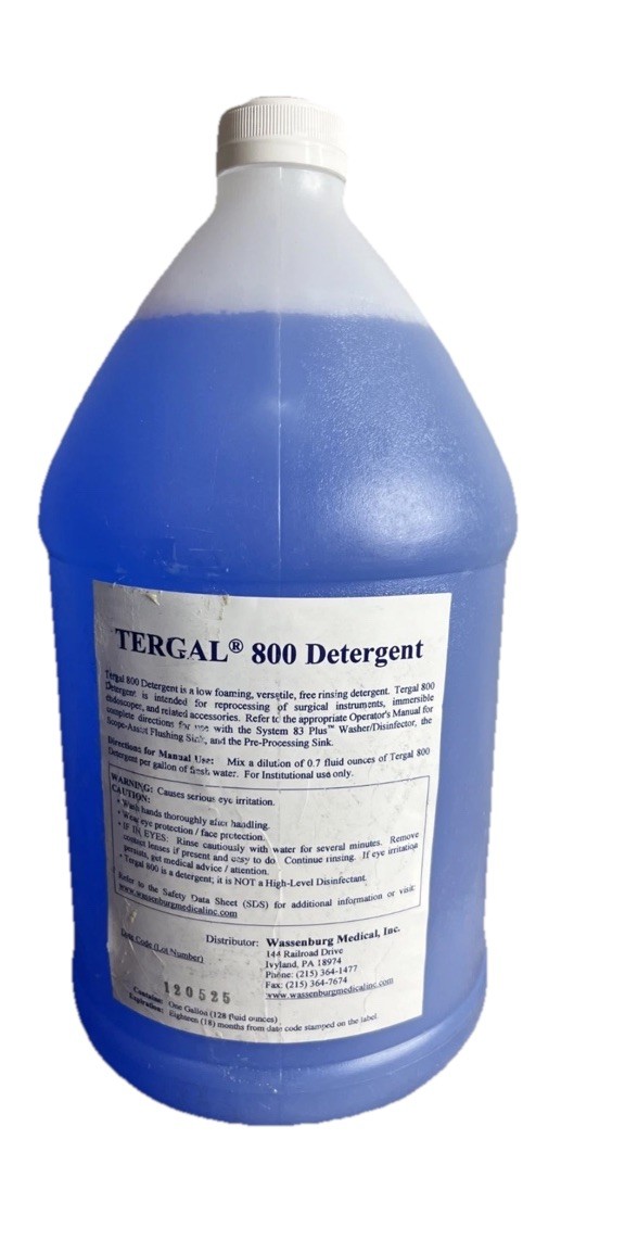 Tergal 800 Detergent 1 Gallon Low Foaming Medical Instrument Cleaner Wassenburg