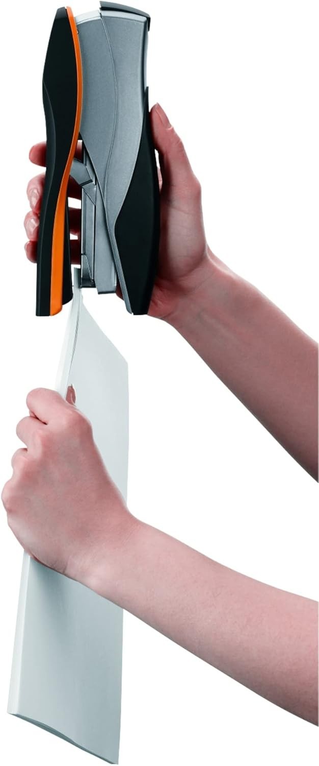 Black/Silver Desktop Stapler, 40 Sheet Capacity, Low Effort