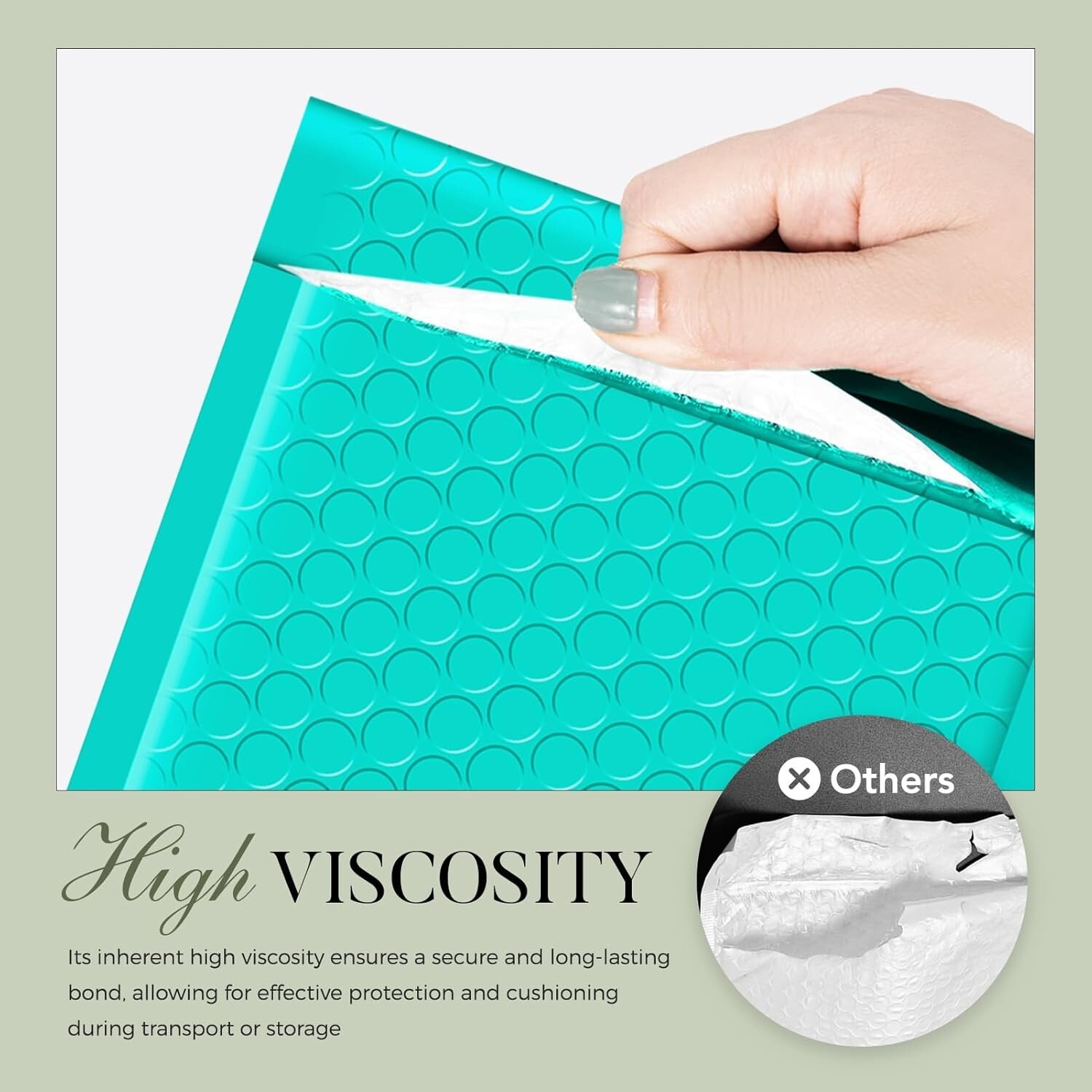 Poly Bubble Mailer 4×8″ 200pcs Small Padded Envelope Mailing Bags 4×7 Teal #000