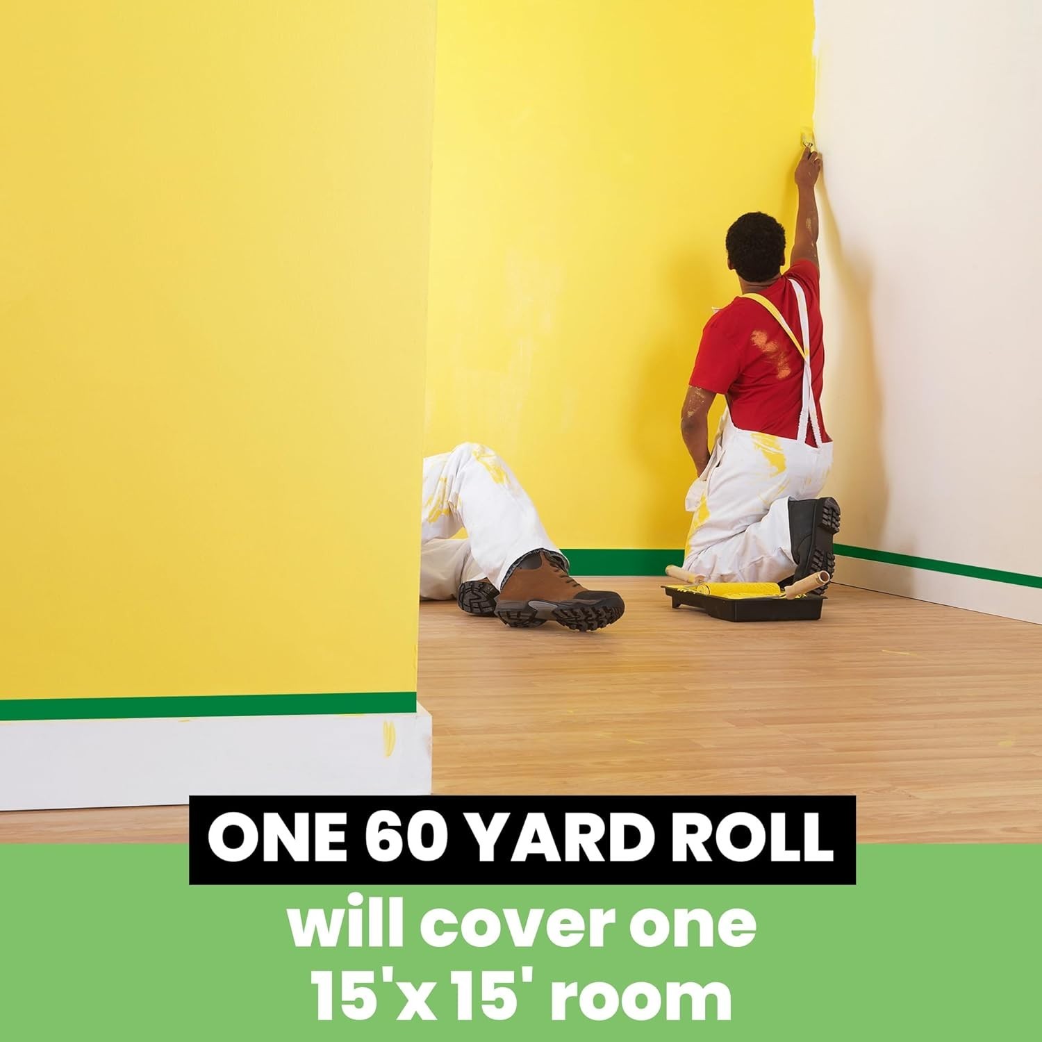 Green Painters Tape Multi-Surface Masking Tape 6Rolls Indoor and Outdoor Use