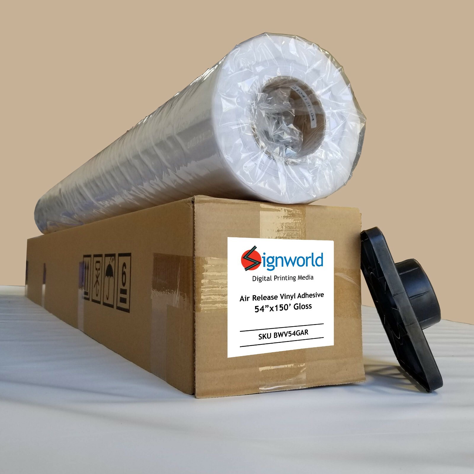 Air Release White Adhesive Vinyl 54″ x 150′ Gloss SOLVENT LATEX UV CURABLE PRINT